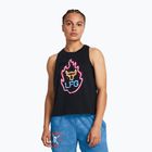 Dámske tréningové tielko Under Armour Project Rock Neon Flame Tank black/black