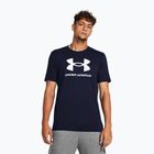 Pánske tréningové tričko Under Armour Sportstyle Logo Update academy/white