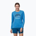 Dámske tričko Patagonia Cap Cool Daily Graphic Ridge rise Moonlight/Vessel Blue x-dye s dlhým rukávom