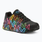 Detská obuv SKECHERS JGoldcrown Uno Lite Spread The Love black/multicolor