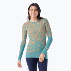 Dámska termoaktívna mikina Smartwool Intraknit Thermal Merino Base Layer Pattern Crew cascade