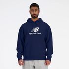 Pánska mikina New Balance Stacked Logo French Terry Hoodie navy