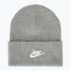 Zimná čiapka Nike Peak Futura Beanie tmavo šedá heather/white