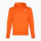 Pánska mikina Nike Sportswear Club Fleece Hoodie safety orange/ safety orange/ white