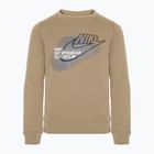 Detská mikina Nike Sportswear Standard Issue Crew-Neck v khaki farbe