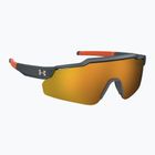 Detské slnečné okuliare Under Armour Levelup Jr S3 s metalizovaným sivým/zlatým zrkadlom
