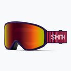 Detské lyžiarske okuliare Smith Reason OTG S3 deep plum gradient/red solx mirror antifog