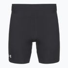 Pánske bežecké legíny Under Armour Launch Half Tights black/black/metallic silver