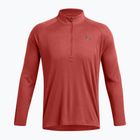 Pánske tričko Longsleeve Under Armour Tech 1/2 Zip earthen orange/black