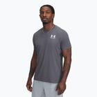 Pánske tréningové tričko Under Armour HeatGear Fitted castlerock/white