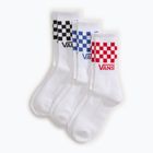 Ponožky Vans Classic Check Crew 3 páry white