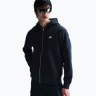 Pánska mikina Nike Club Full Zip Hoodie obsidian/obsidian/white