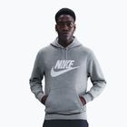 Pánska mikina Nike Club Pullover Hoodie dark grey heather/light smoke grey/white