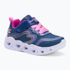 Detské topánky SKECHERS Heart Lights Retro Hearts navy leather/multi trim