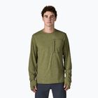 Pánske tričko longsleeve Patagonia Capilene Cool Sun caper green/buckhorn green x-dye