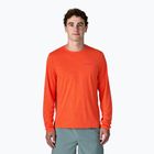 Pánske tričko longsleeve Patagonia Capilene Cool Daily - Boardshort Logo orange peel/light orange peel x-dye