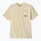 Pánske tričko Patagonia Midweight '95 Oval Logo Pocket Tee undyed natural