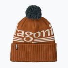 Zimná čiapka Patagonia Powder Town hut tripper logo: cinnamon brown