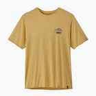 Pánske tričko Patagonia Cap Cool Daily Great Waves limestone yellow - light limestone yellow x-dye