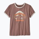 Dámske tričko Patagonia Great Waves Ringer Tee moonrise taupe