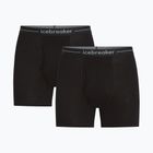 Pánske termo boxerky Icebreaker Merino 150 Anatomica Boxers wFly 2 Pack black