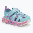 Detské sandále SKECHERS Play Scene Splash Cute Crew tyrkysové/lavanduľové