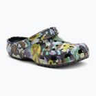 Šľapky Crocs Classic Painted Floral black sand