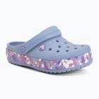 Detské šľapky Crocs Crockband Glow Confetti Band blue haze/multi