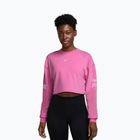 Dámska tréningová mikina Nike Pro Dri-Fit Loose Crew-Neck playful pink/pink foam/white