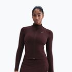 Dámska tréningová mikina Nike One Fitted Dri-Fit Full-Zip burgundy crush/white