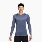 Pánske tréningové tričko longsleeve Nike Pro Dri-Fit Tight Fitness diffused blue/black