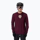 Pánsky cyklistický dres longsleeve Fox Racing Ranger Fox Head LS dark maroon