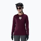 Dámsky cyklistický dres longsleeve Fox Racing Ranger Fox Head LS dark maroon