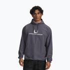 Pánska mikina Under Armour Unstoppable Woven Hoodie castlerock/white