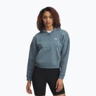 Dámska mikina Under Armour Rival Fleece Piped HZ Hoodie jasper blue/white