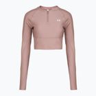 Damska koszulka treningowa z długim rękawem Under Armour HeatGear Rib 1/4 Zip tourmaline pink/tourmaline pink/white