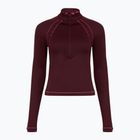 Pánske tričko Under Armour ColdGear Textured 1/2 Zip dark maroon/fuchsia dusk/metallic silver