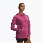 Dámska mikina Under Armour Icon Fleece Taped Hoody fuchsia dusk/white