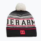 Pánska zimná čiapka Under Armour Halftime Pom Beanie stone/racer red/black