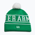 Pánska zimná čiapka Under Armour Halftime Pom Beanie team kelly green/white/white