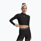 Dámske tréningové tričko longsleeve Under Armour HeatGear Crop Mock ultimate black/white