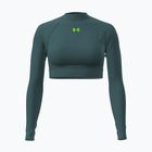 Dámsky tréningový longsleeve Under Armour HeatGear Crop Mock Rack Green/Hyper Green