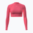 Dámsky tréningový crop top longsleeve Under Armour HeatGear Crop Mock bittersweet pink/posh pink