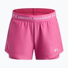 Detské tréningové šortky Under Armour UA Tech Play Up 2IN1 Shorts pink frenzy/white
