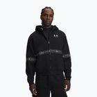 Pánska mikina Under Armour Icon Fleece Taped Full Zip ultimate black/white