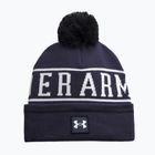 Pánska zimná čiapka Under Armour Halftime Pom Beanie midnight navy/white/white