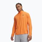 Pánska mikina Under Armour Tech Textured 1/2 Zip LS outrageous orange/black