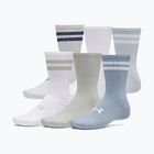 Ponožky Under Armour Essential Crew 6 Pack blue fog/blue wind/white