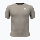 Pánske tréningové tričko Under Armour HG Armour Comp timberwolf taupe/white