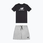 Detská súprava New Balance Stacked Logo Tee & FT Short nb caviar